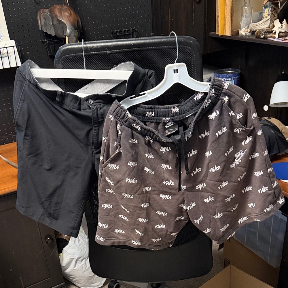 Nike Black and Patterned Men's Athletic Shorts